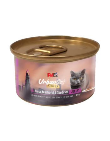 שימורים לחתול אורבן קט בג'לי מקרל וסרדין 70 גר'