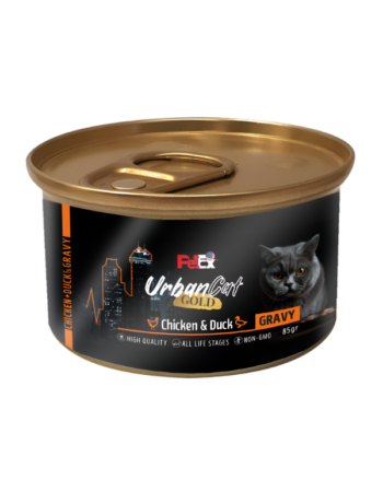 שימורים לחתול אורבן קט בטעם עוף וברווז 70 גר'