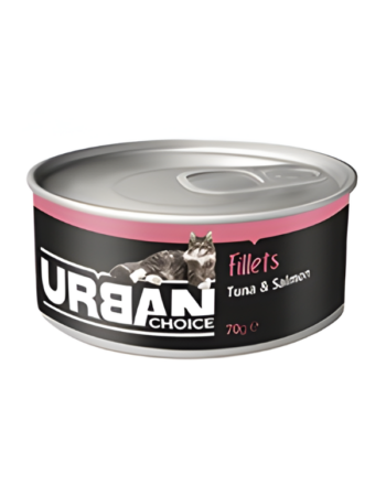 שימורים לחתול אורבן צ'ויס ברוטב טונה וסלמון 70 גרם