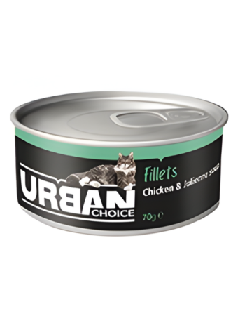 שימורים לחתול אורבן צ'ויס ברוטב בטעם עוף 70 גרם