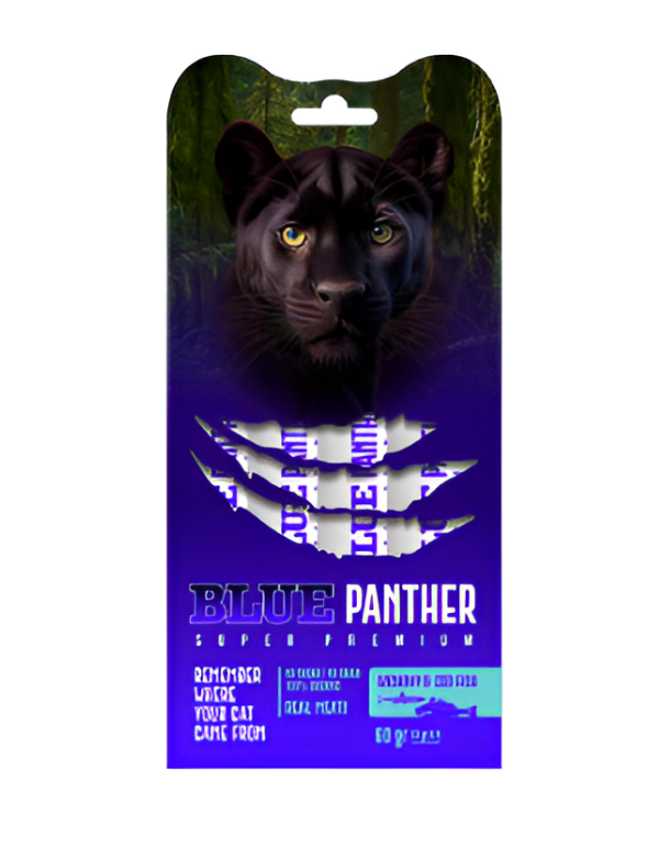 בלו פנתר שלוקים לחתול דג קוד ואנשובי 60 גר