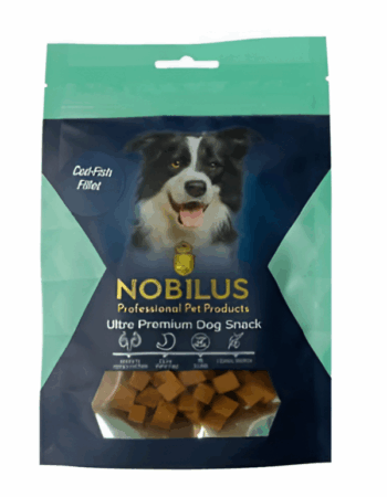 נובילוס קוביות דג קוד חטיף לכלב 80 גר'