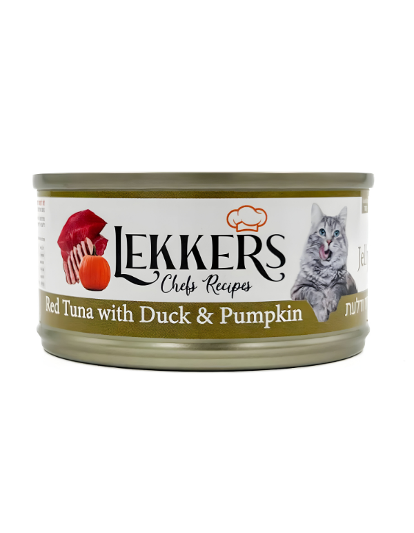 מעדן שימורים לקרס LEKKERS טונה אדומה ברווז ודלעת