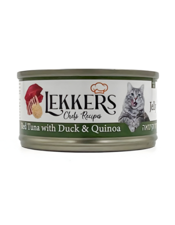 מעדן שימורים לקרס LEKKERS טונה אדומה ברווז וקינואה