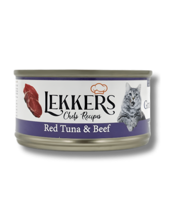 מעדן שימורים לקרס LEKKERS טונה אדומה ובקר