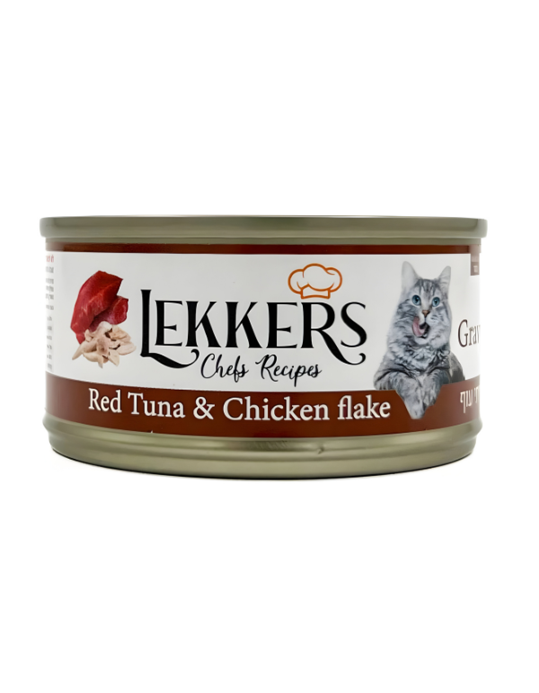 מעדן שימורים לקרס LEKKERS טונה אדומה ופתיתי עוף