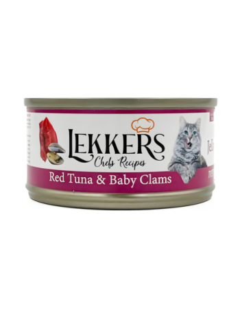 מעדן שימורים לקרס LEKKERS טונה אדומה וצדפות