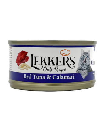 מעדן שימורים לקרס LEKKERS טונה אדומה וקלאמרי