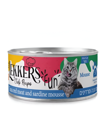 מעדן שימורים לקרס LEKKERS 185 גר בטעם טונה וסרדינים