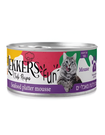 מעדן שימורים לקרס LEKKERS 185 גר בטעם מאכלי ים