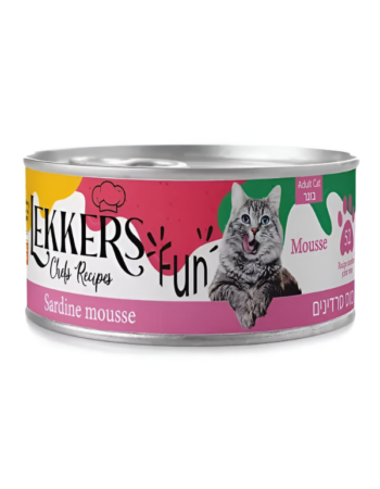 מעדן שימורים לקרס LEKKERS 185 גר בטעם סרדינים