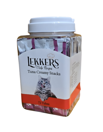 אריזת חיסכון 72 יחידות שלוקים לחתול LEKKERS בטעם טונה